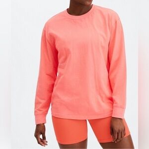 Vibrant Coral Long Sleeve Tee
